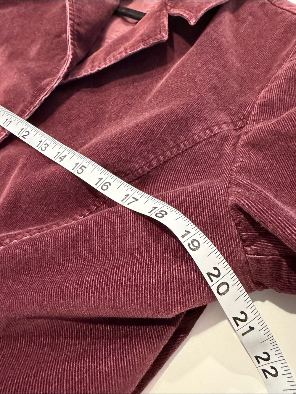 J. Jill Corduroy Blazer burgundy stretch cotton woman’s large business casual - Picture 7 of 8